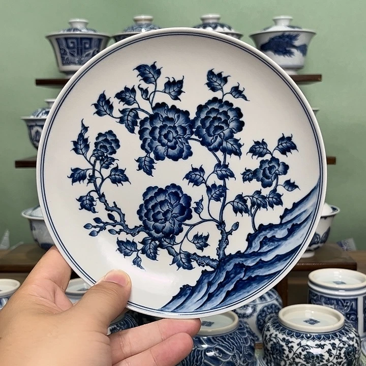 月季花壶承直径16.4厘米