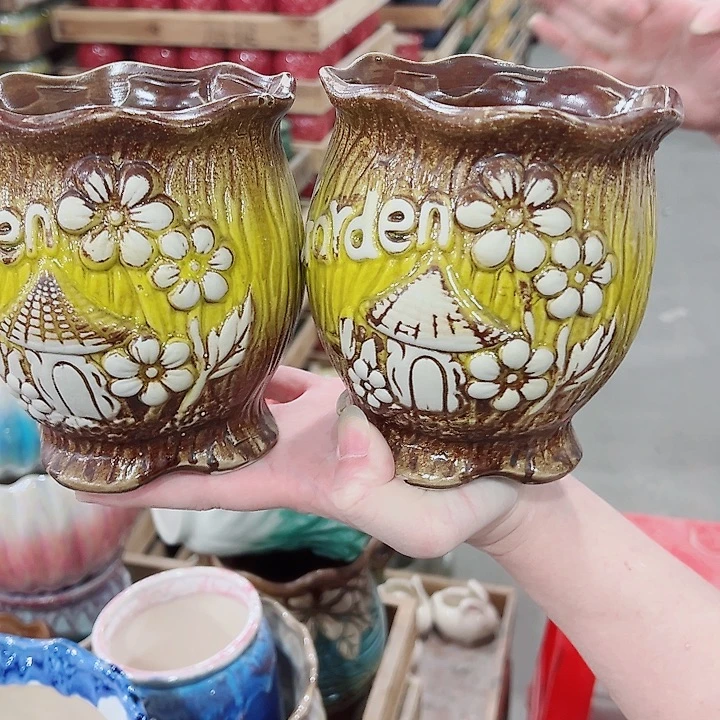 有孔，凑单福利满10元发货陶瓷多肉花盆！