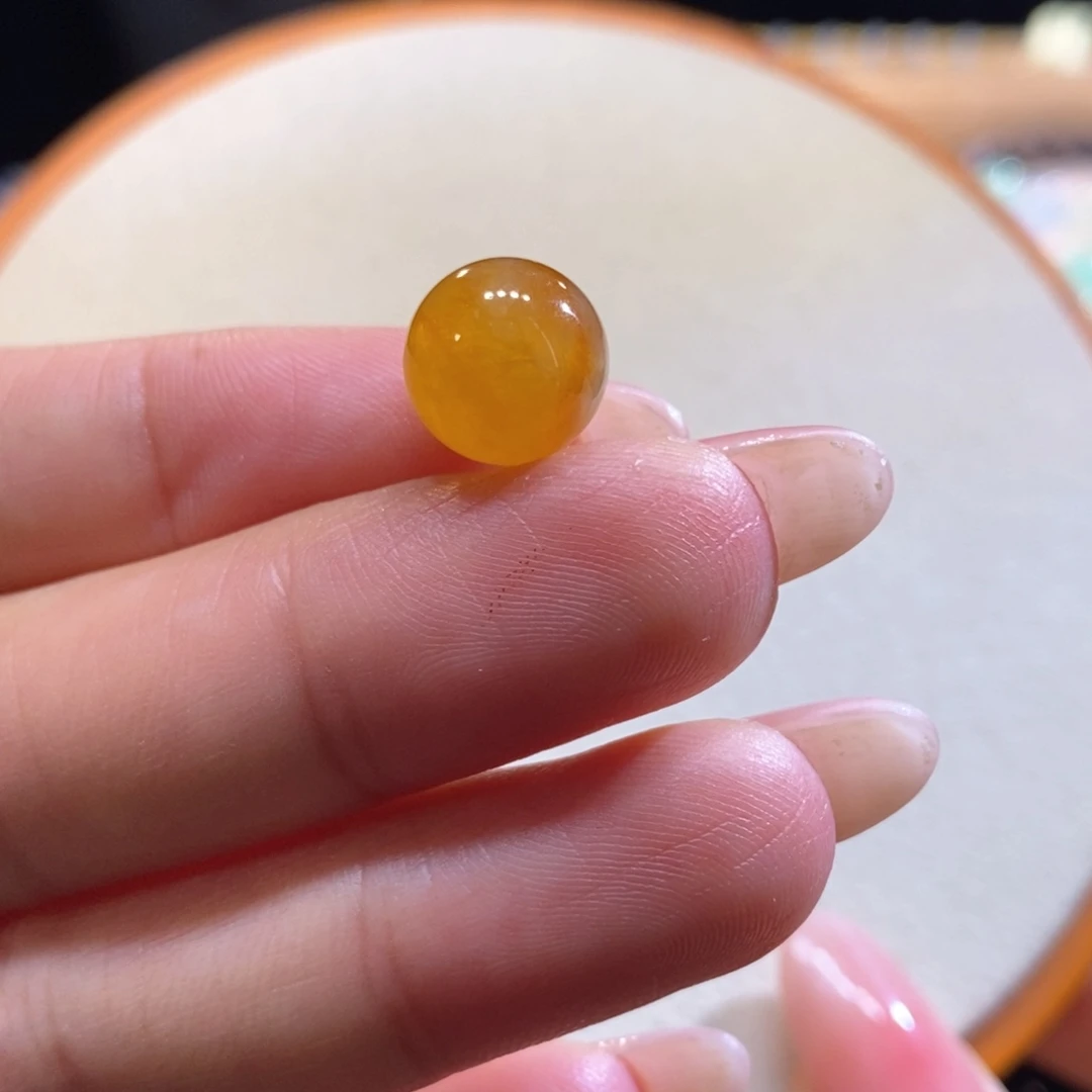 翡翠未镶嵌吊坠(不含链)翡翠冰黄红翡珠卡10.7m