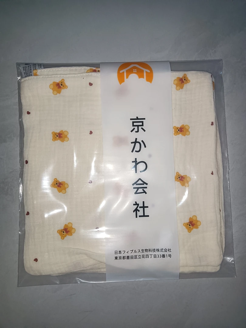 专享【京かわ会社】纱布泡泡纱方巾三条装不挑花色 童巾