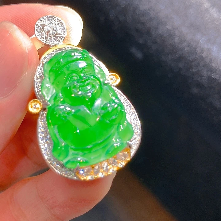 【闪购商品】翡翠颈饰银S925镶嵌翡翠