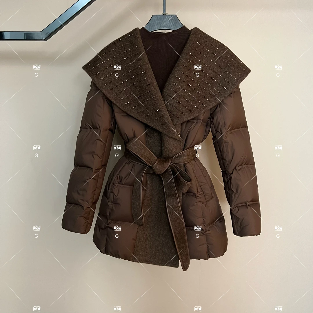 秋冬气质小香风设计师中长款羽绒服轻奢女 GS-57888