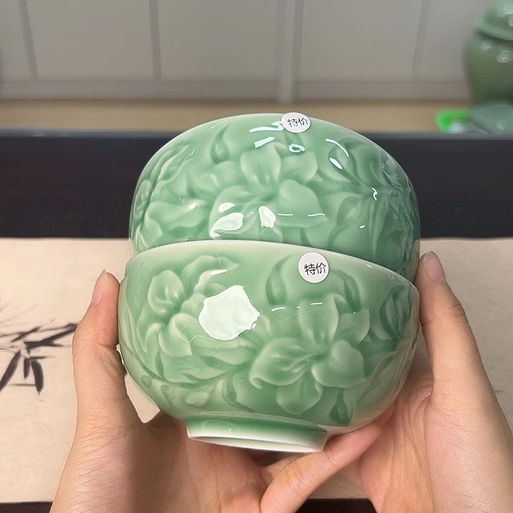 龙泉云间青瓷小米茶器