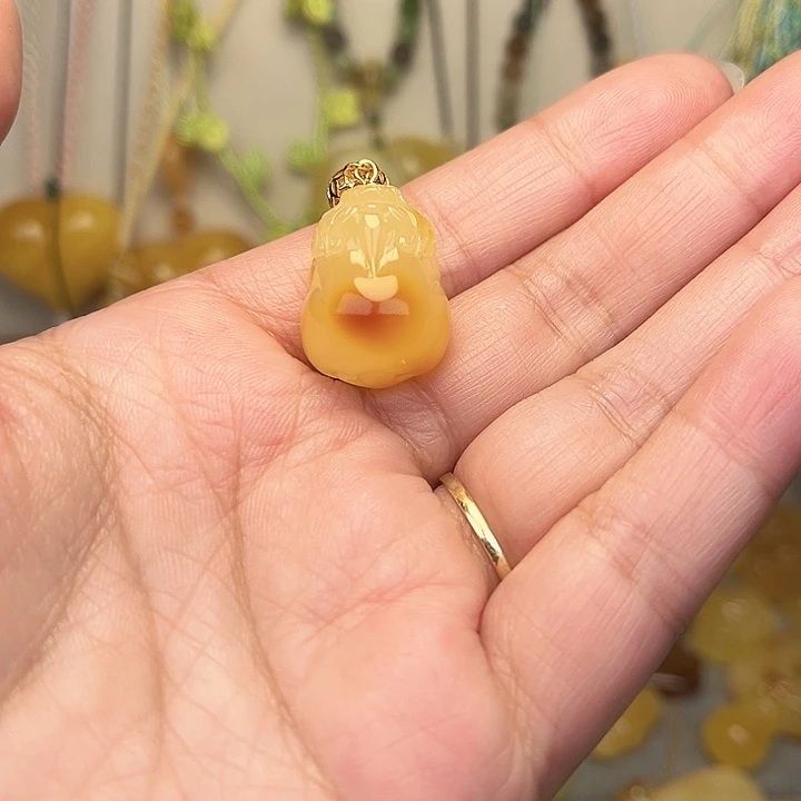 蜜蜡颈饰未镶嵌妮***宝蜜蜡