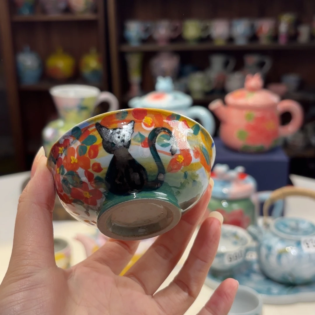 景德镇手绘高温釉下彩陶瓷茶具