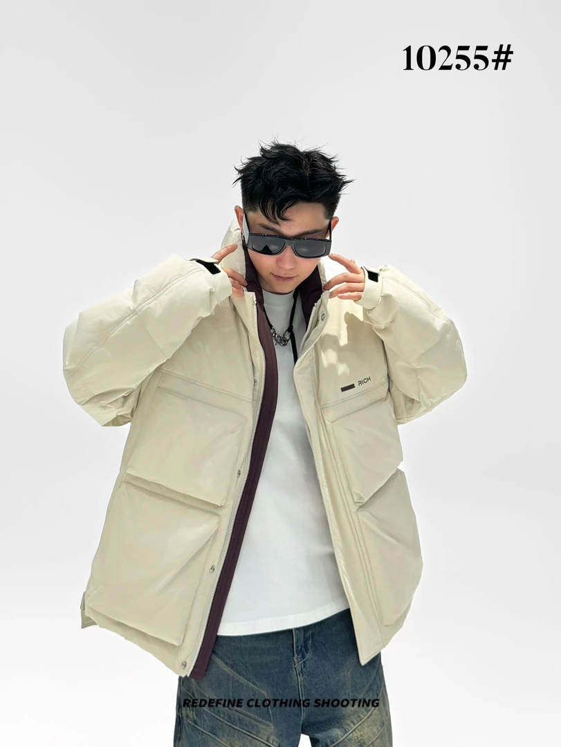 冬季 极简风 新国标50绒 立领羽绒服-10255