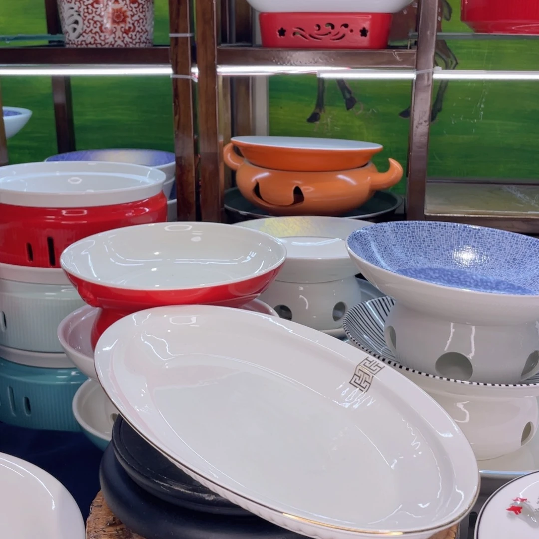 陶瓷单独鱼盘14英寸