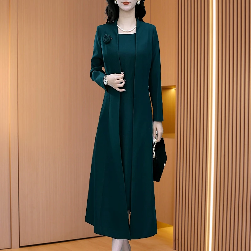 时尚气质套装连衣裙女士秋季中国风爆减龄穿搭两件套