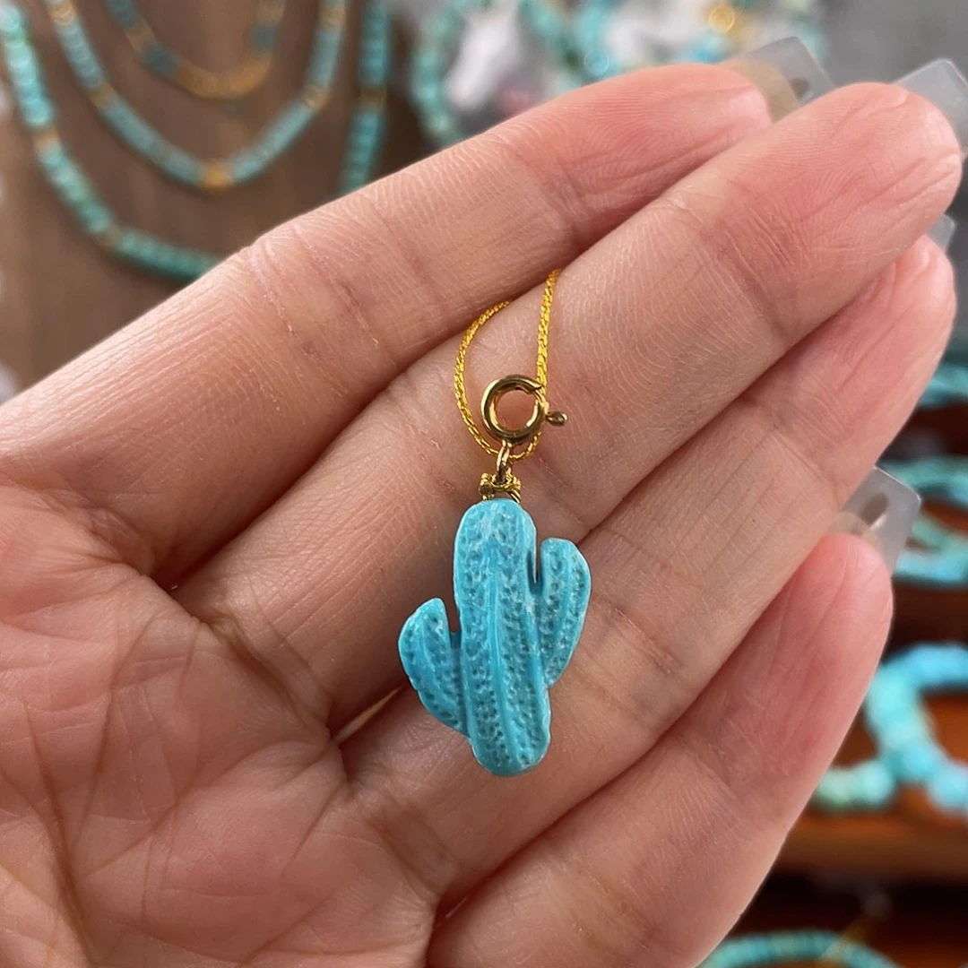 未镶嵌绿松石手串仙人掌卡13.1