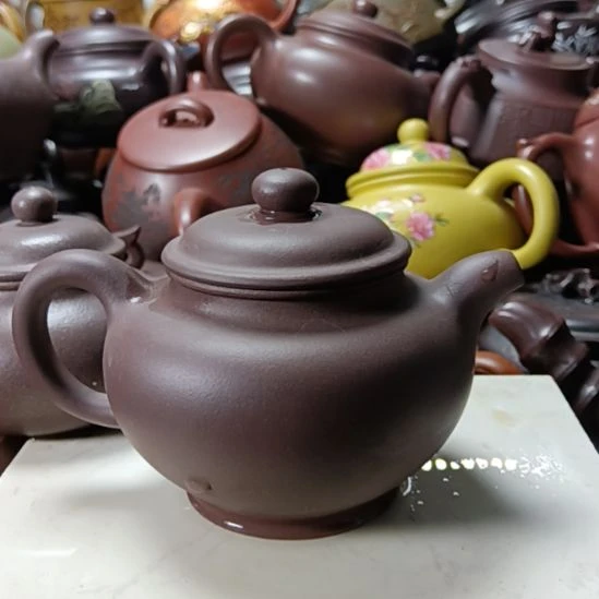 紫砂茶壶宜兴原矿紫泥柴烧手工330cc紫砂壶