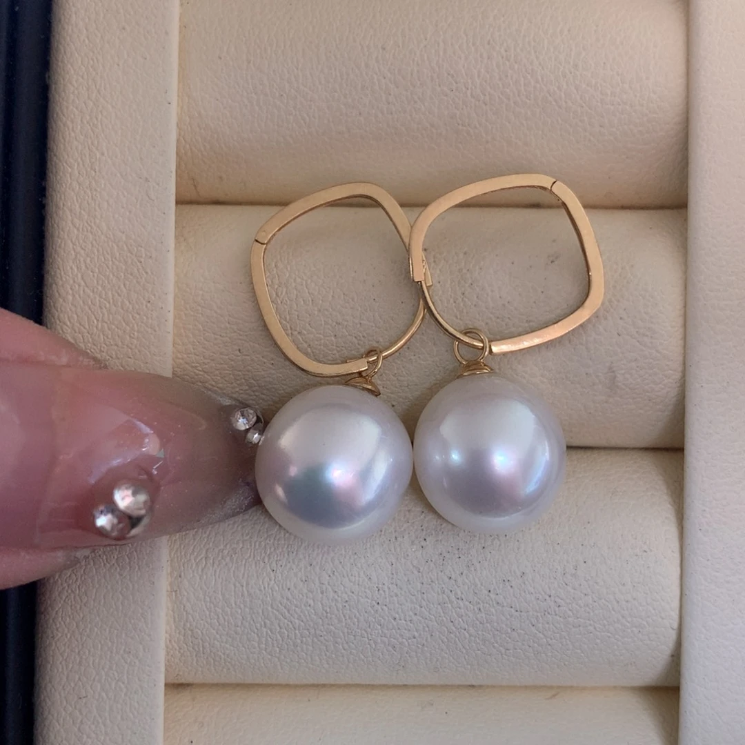 海水珍珠耳饰18K金镶嵌