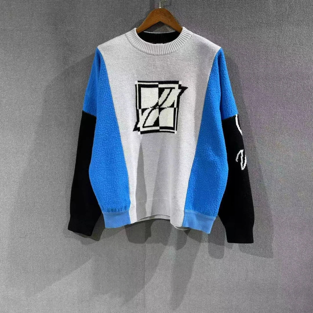 95新 WE11 DONE （pm）拼色羊毛毛衣 95新s码/6287