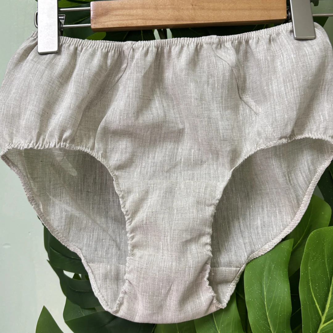 100%纯汉麻内裤女士本布包松紧内裤天然抗菌无印无染吸湿透气干爽