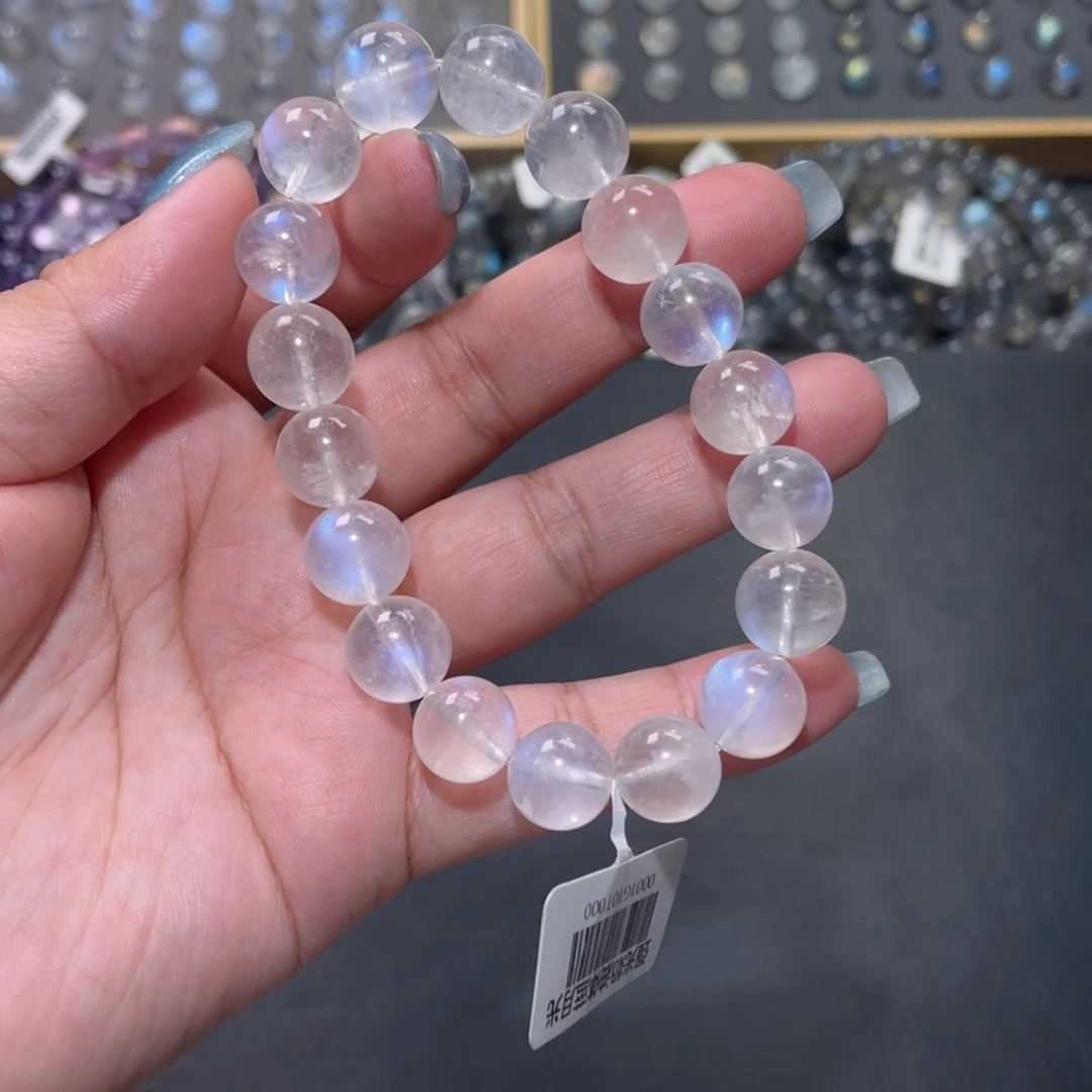 好****手链未镶嵌长石蓝月光手链11mm