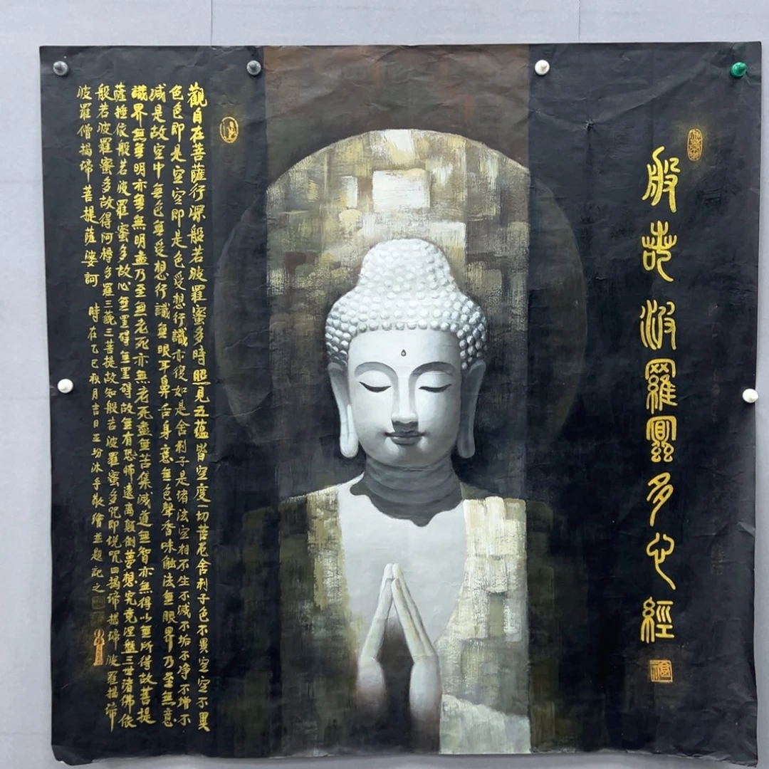 国画卖字画的小男孩