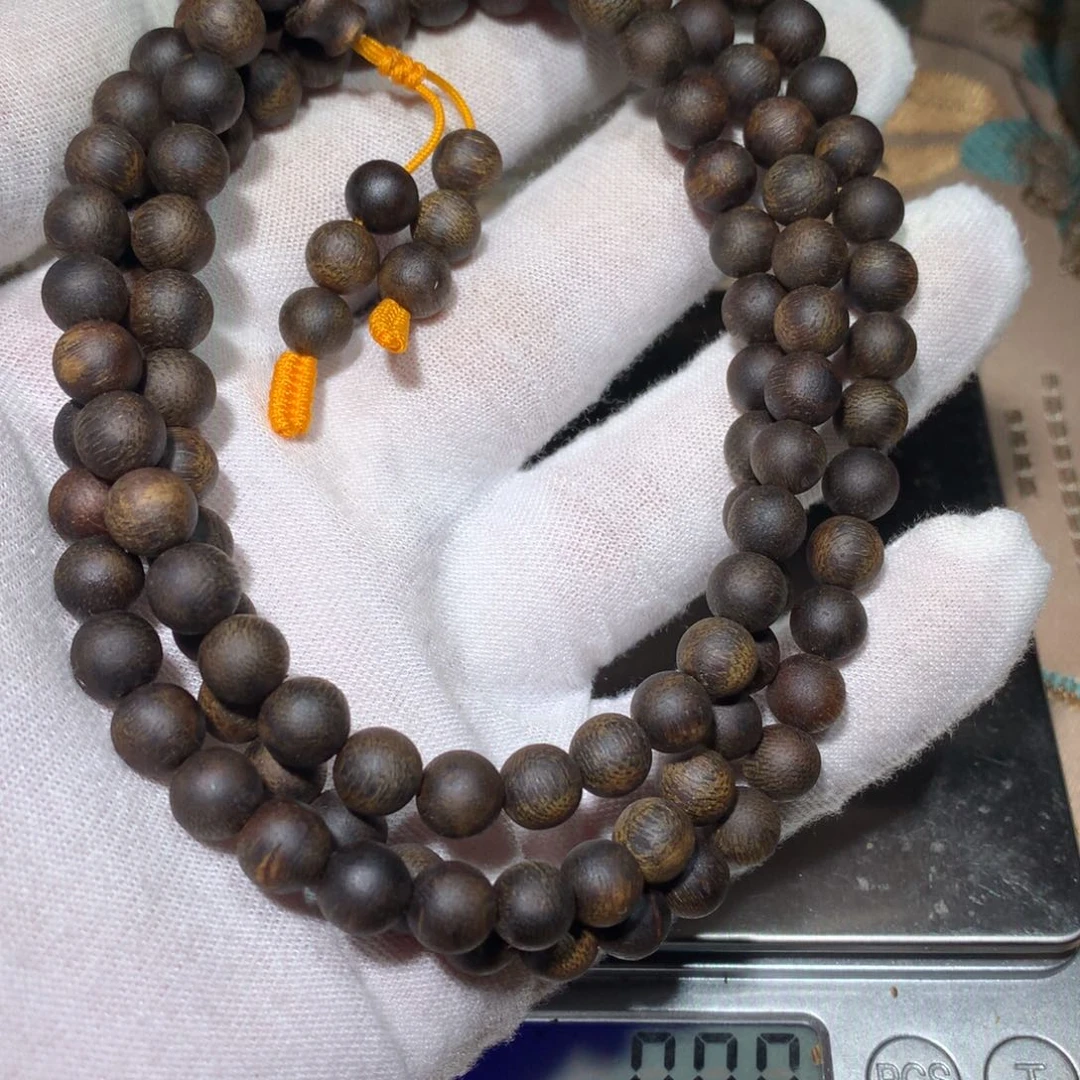 沉香手串杰*绿棋楠沉香07多圈