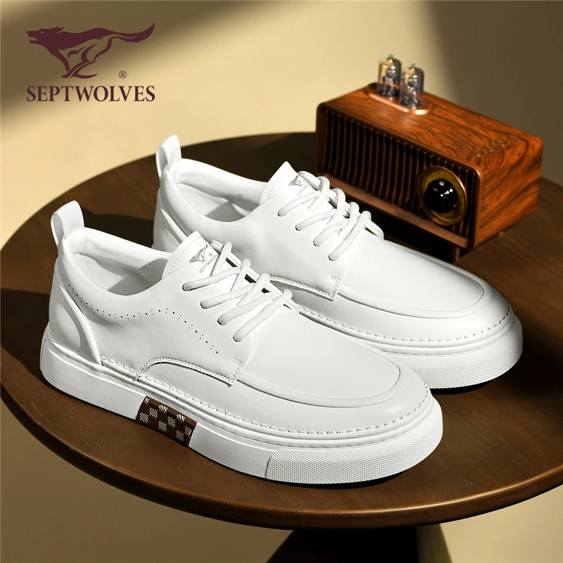 七匹狼男鞋2025年秋冬新款休闲皮鞋男士百搭商务板鞋潮流时尚男鞋