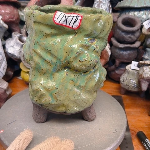 粗陶花盆手工花盆制作