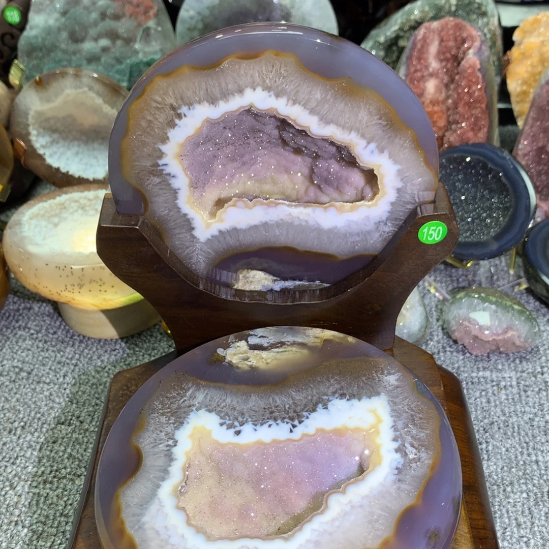 天然玛瑙水晶聚宝盆未镶嵌