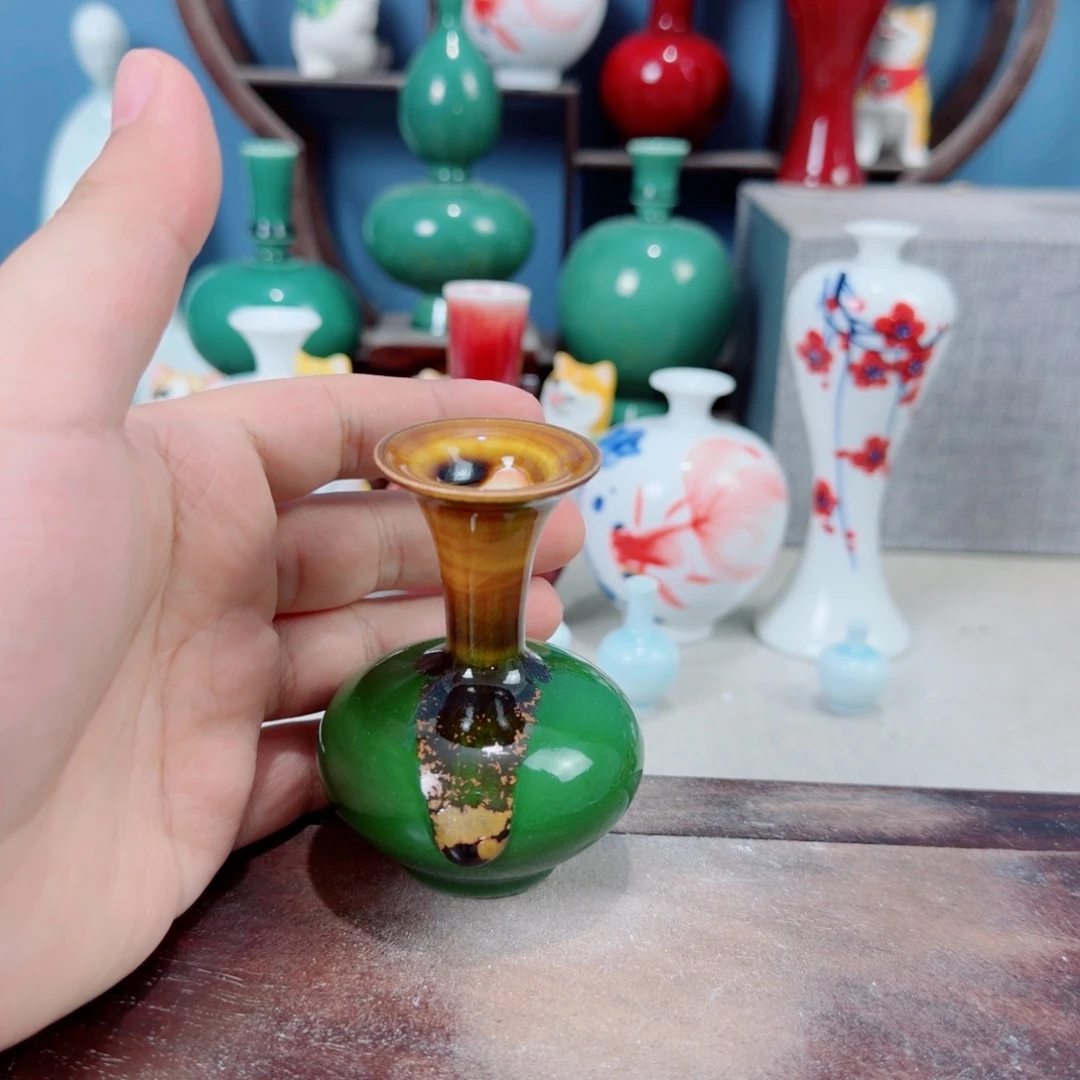 陶瓷手工小花器摆件