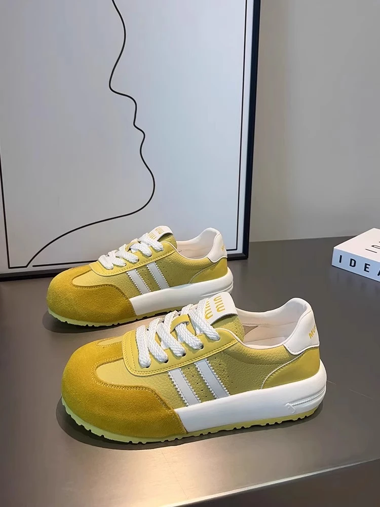 厚底德训鞋女2025春夏季新款休闲运动百搭舒适轻便复古阿甘鞋板鞋