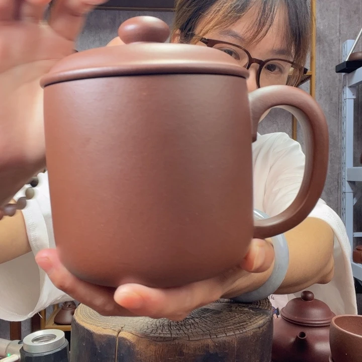 茶杯紫砂超**盼原矿紫砂杯