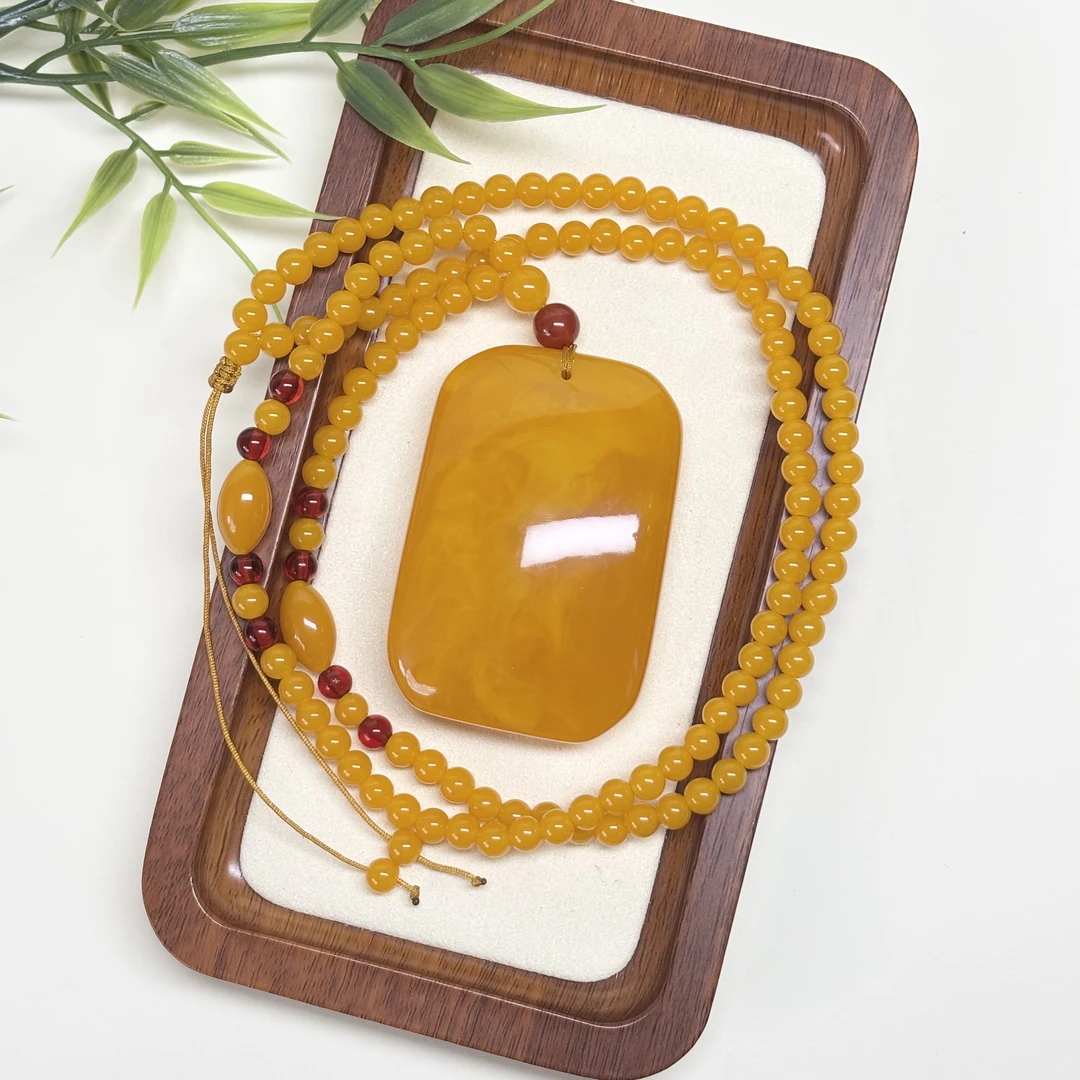 W130藏族精工打磨  大无事牌珠珠链卡6