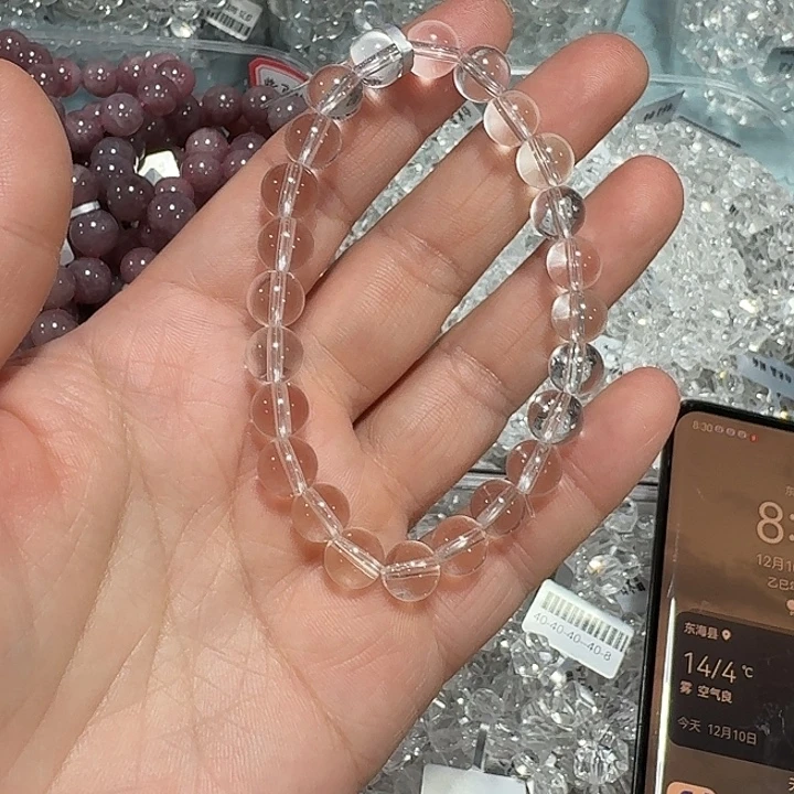 仙****银S925镶嵌套链紫晶水晶