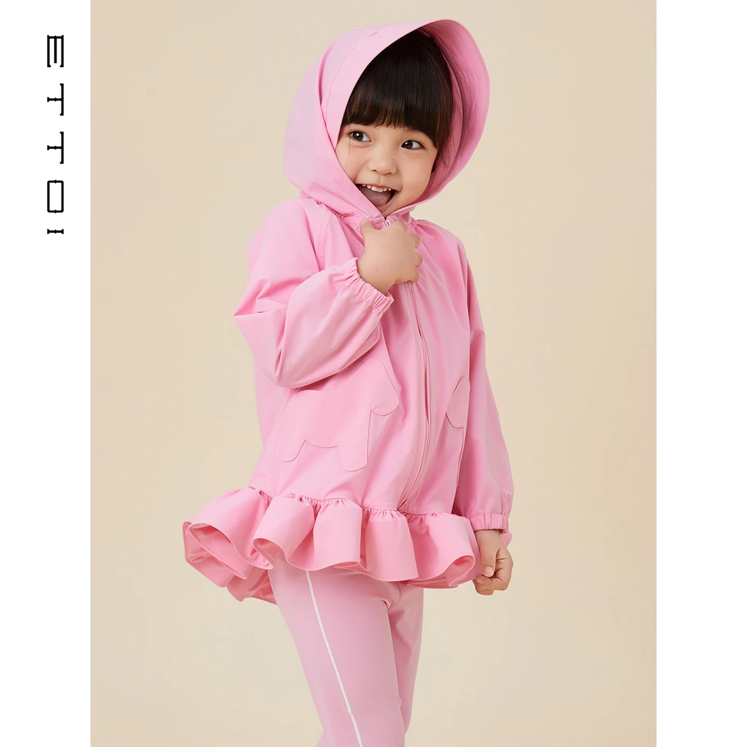 ETTOI爱多娃女童上衣2025新款休闲防晒外套