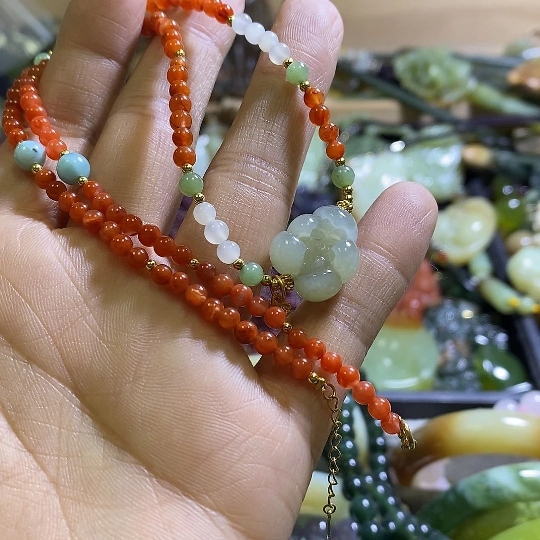 南红玛瑙未镶嵌手链