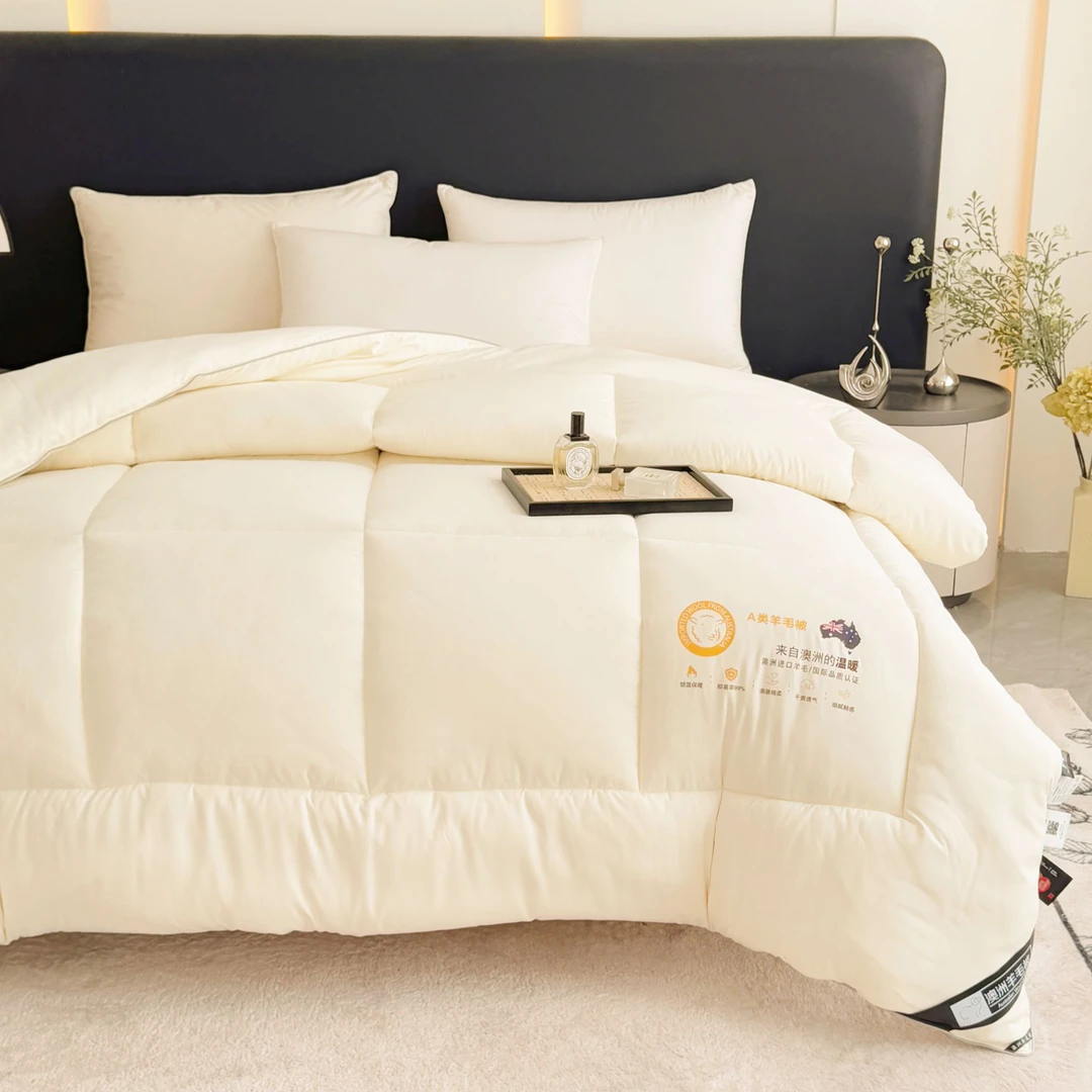 【纯羊毛被】100%纯羊毛被春秋被加厚冬被绵羊毛被子被芯
