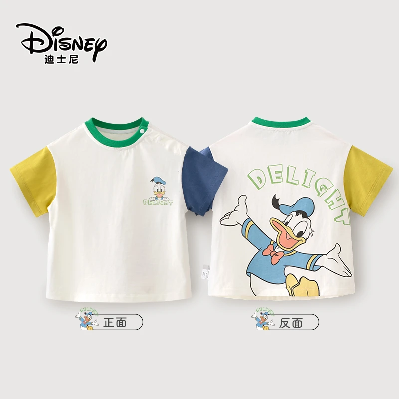 Disney/迪士尼儿童半袖宝宝短袖男童纯棉短袖童装上衣女童t恤