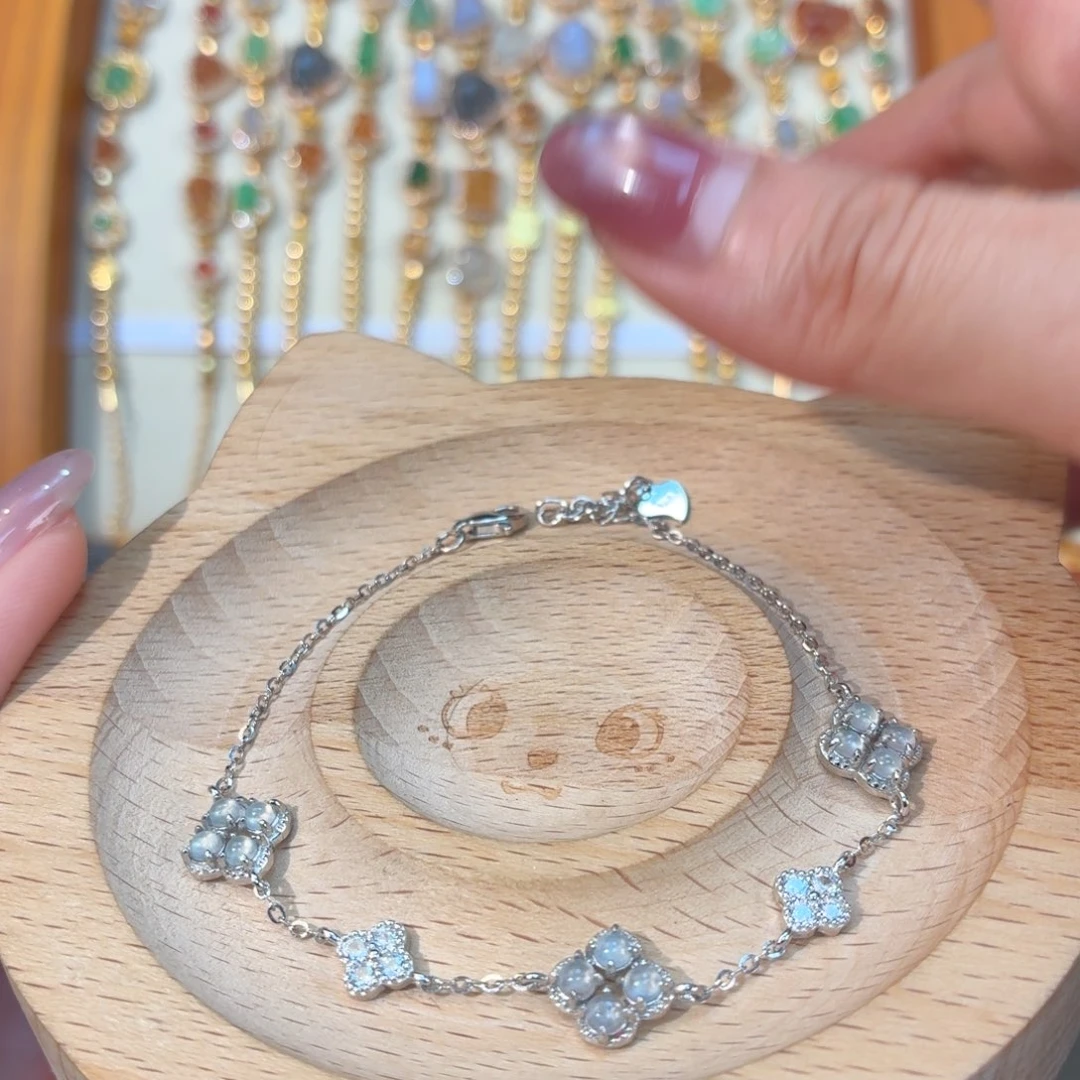 翡翠银S925镶嵌颈饰手链