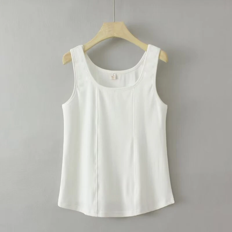 贴身舒服U型领微胖mm显瘦身材大码女装内搭背心吊带打底小背心