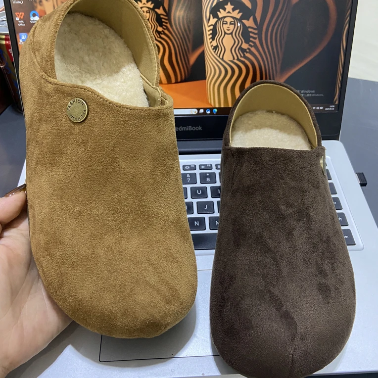 MW03 两穿厚底复古内增高勃肯鞋女新款百搭一脚蹬休闲单鞋乐福鞋