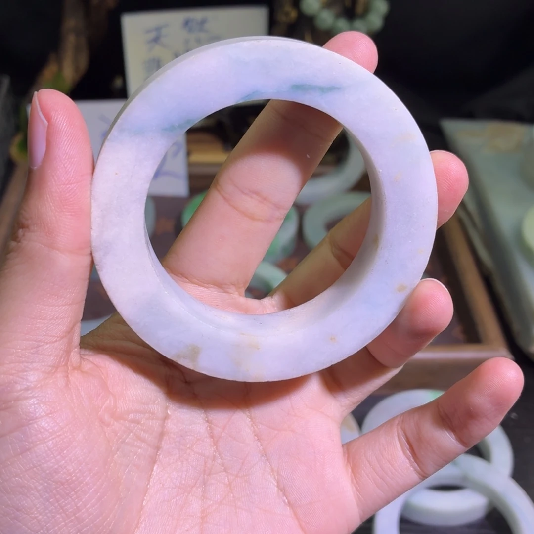 定制翡翠未镶嵌翡翠A货毛胚手镯定制