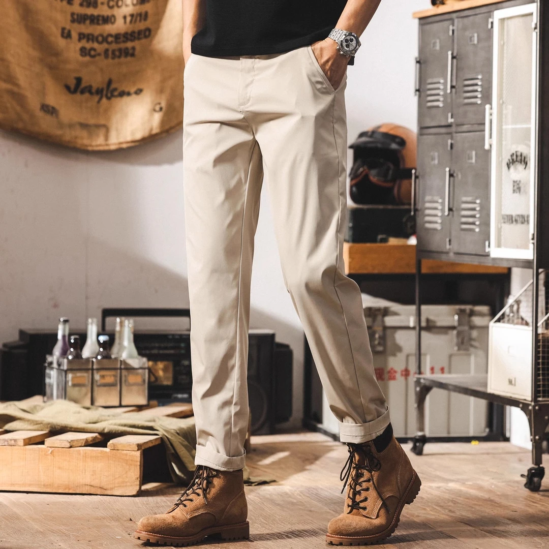 美式复古裤子男士2025新款秋冬九分轻熟高级感商务通勤直筒休闲裤