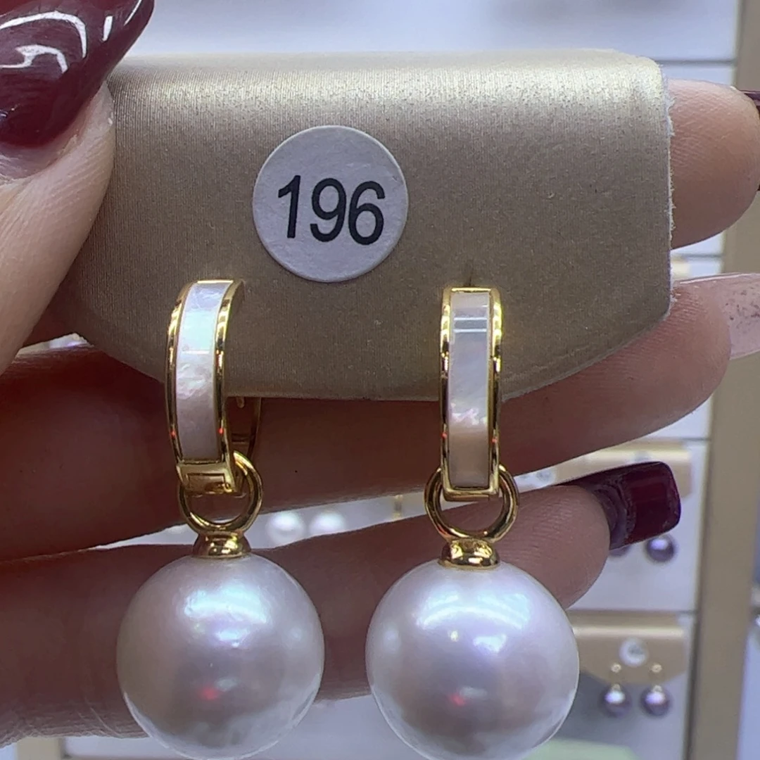 淡水珍珠耳饰银S925镶嵌