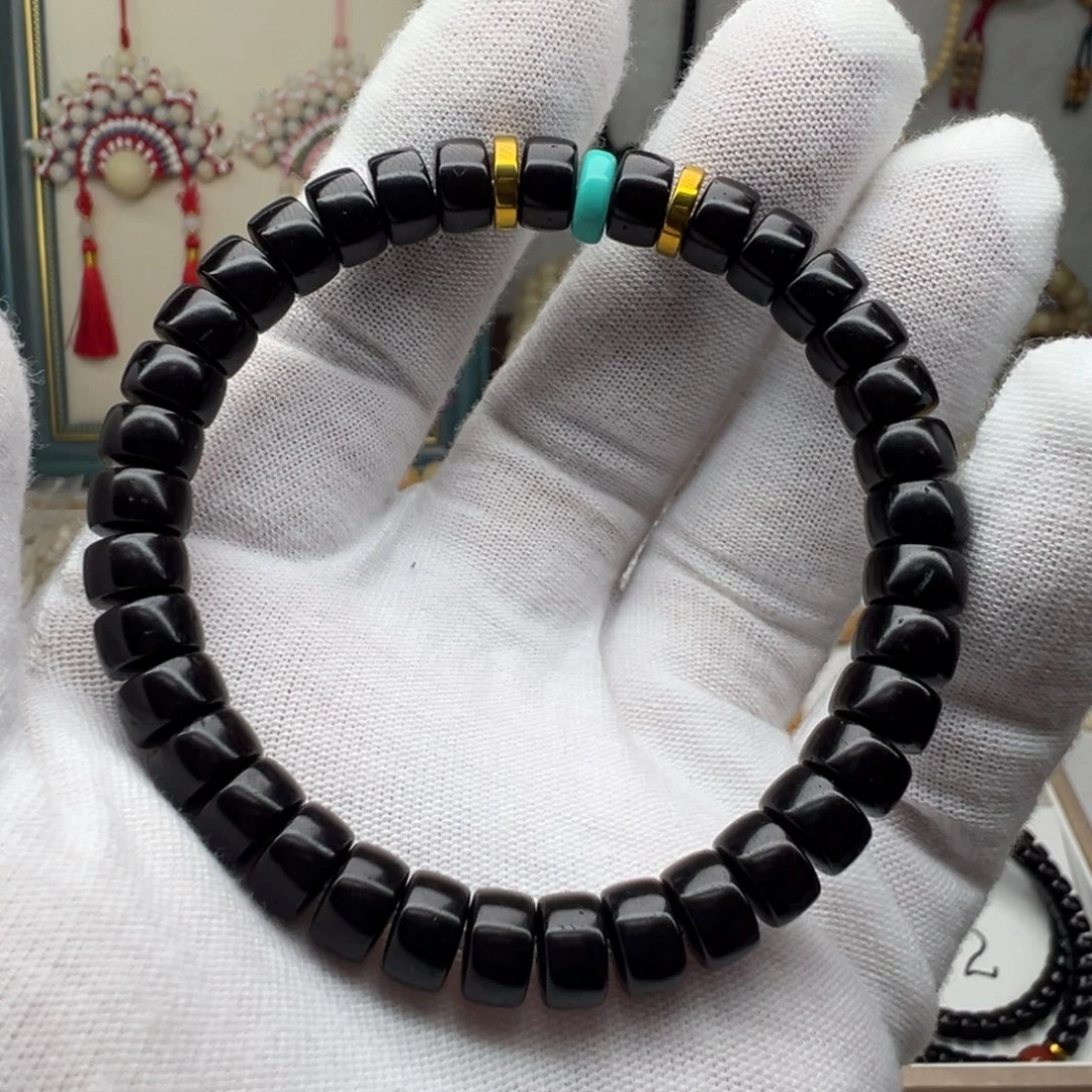 椰蒂手串卡8*5黑金椰蒂S8