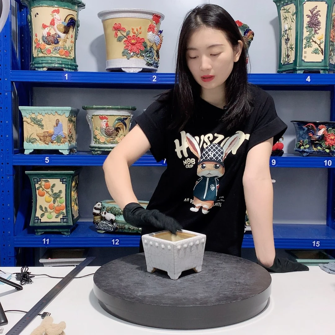 高温粗颗粒陶土石湾盆