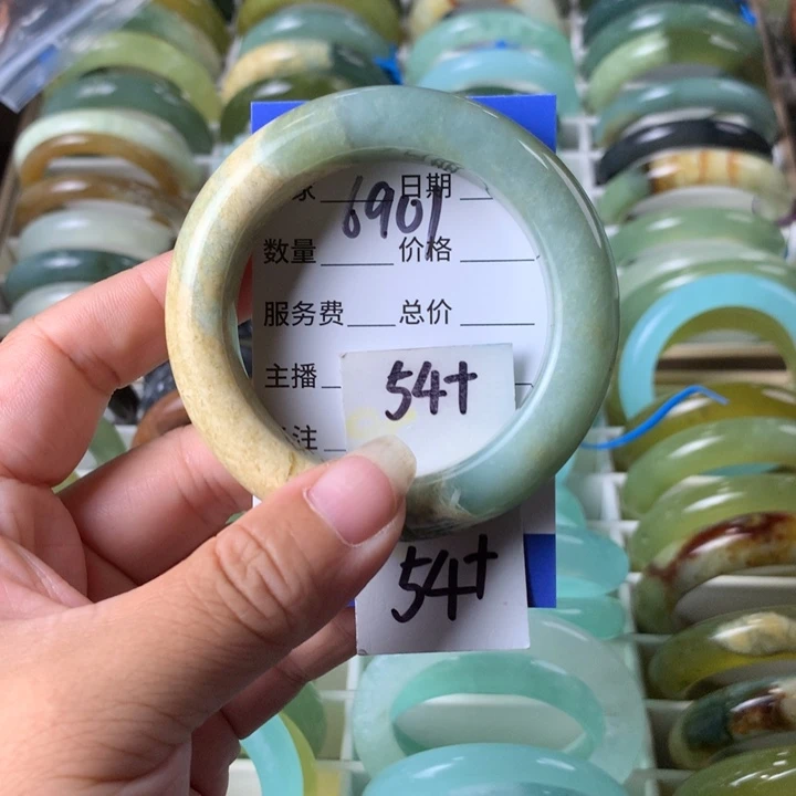 未镶嵌蛇纹石玉手镯6901