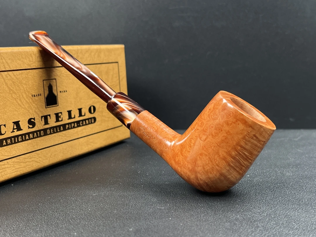 意大利卡斯特罗城堡系列KKKK级军插石楠木手工烟斗内径20深40