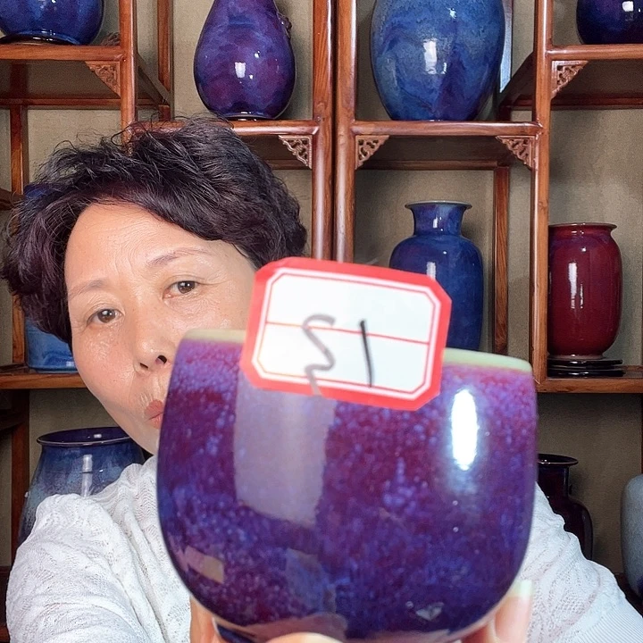 瓷片钧瓷手工艺品杯子