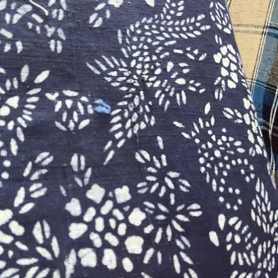 棉老土布蓝印花被罩漂亮