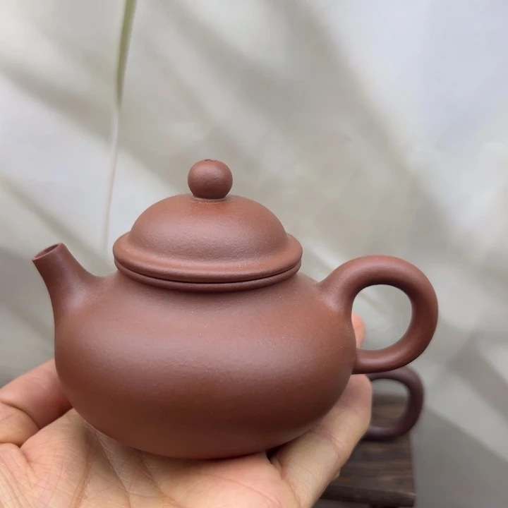 紫砂茶壶紫泥容天150c c