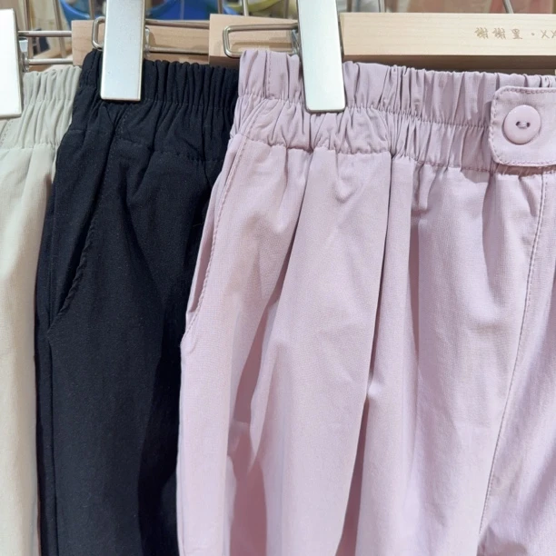 一粒扣速干休闲裤 大码女装 好穿搭