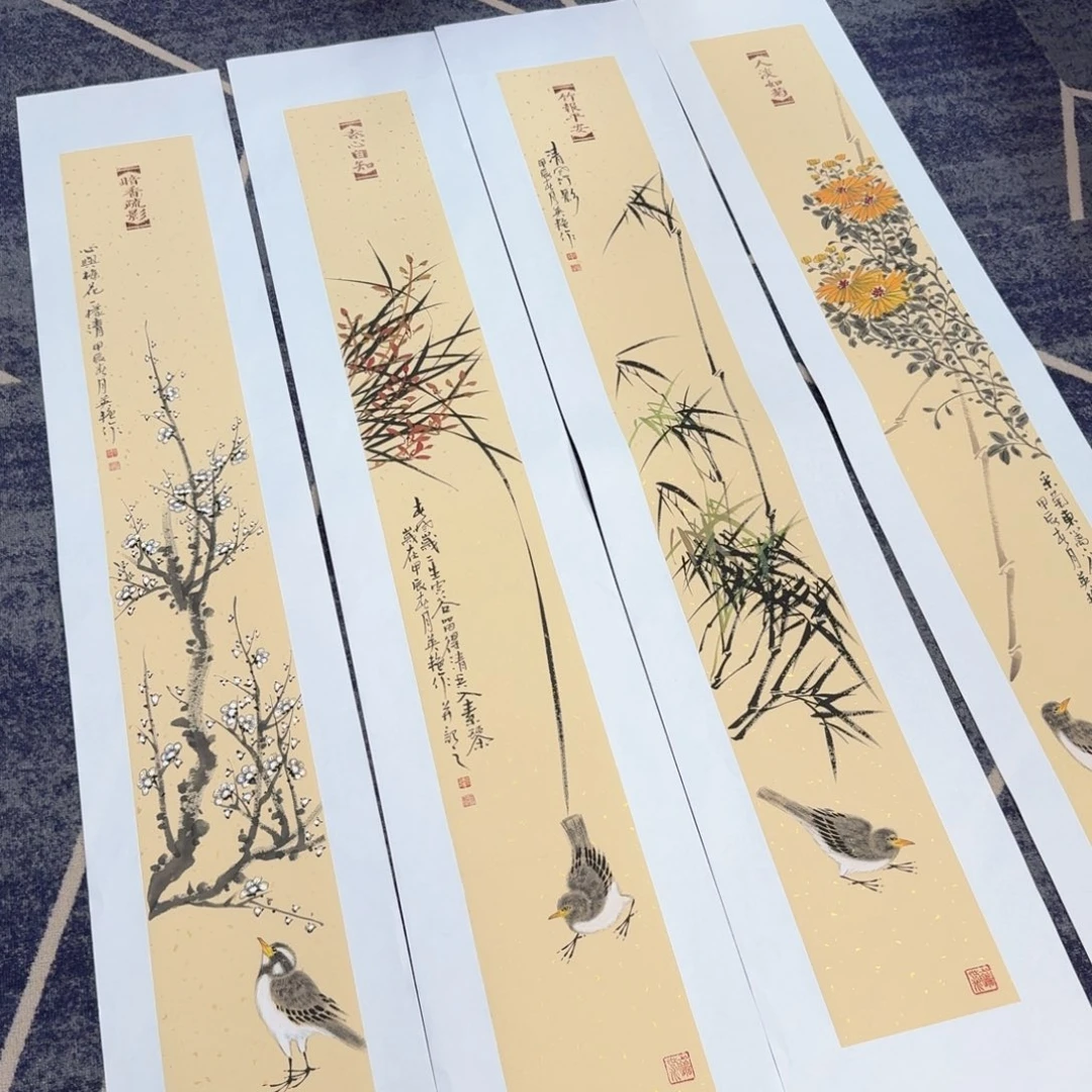 国画国画作品山水花鸟