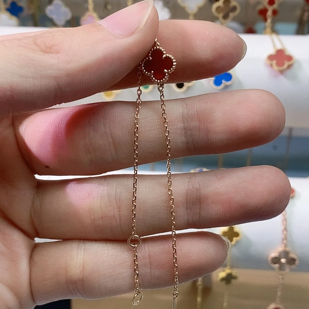 玛瑙/玉髓手链18K金镶嵌玫瑰金