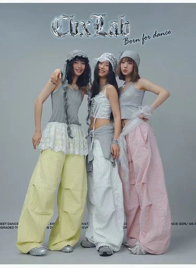 C25D两色“弹力绳”松紧腰休闲裤（8060）