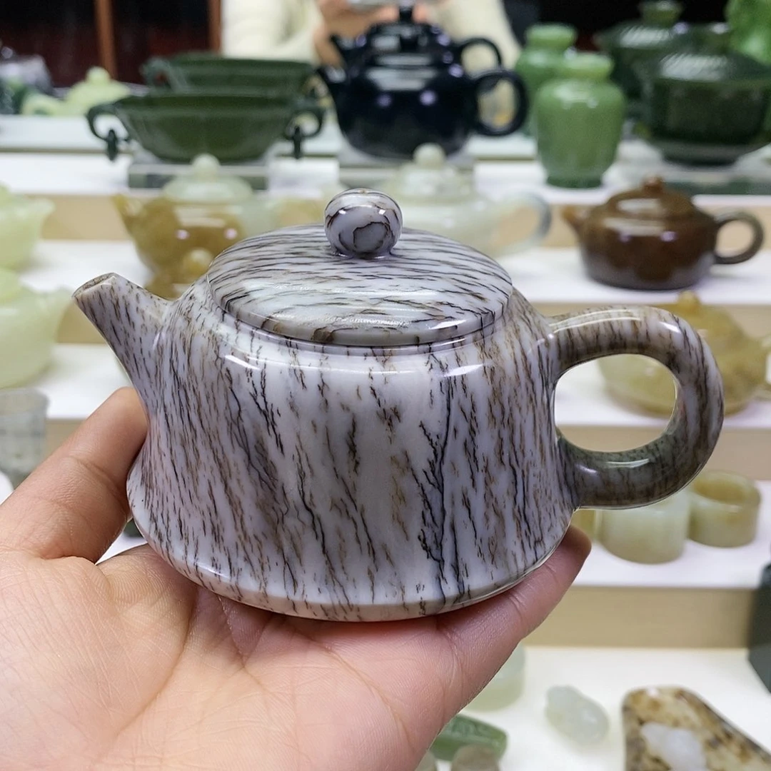 和田玉茶壶未镶嵌淘*